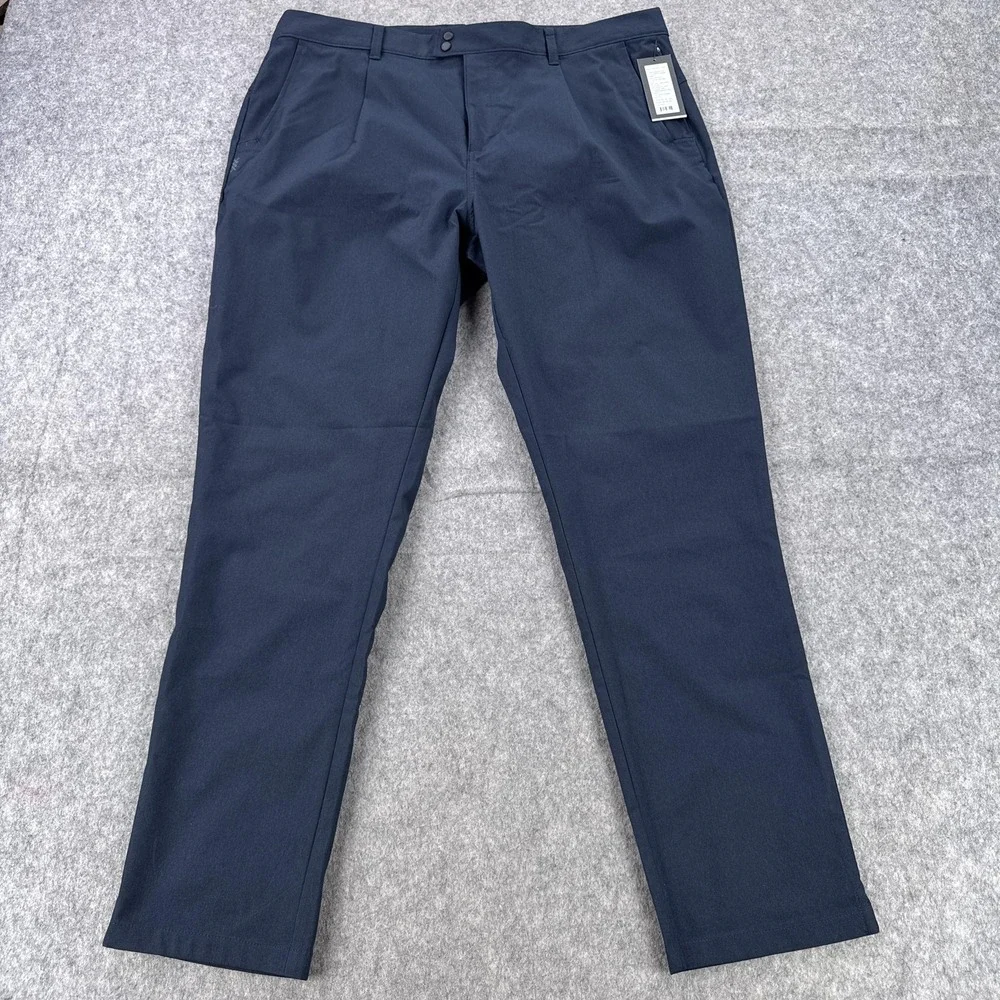 Rhone Golf Tour Trouser Pants Mens 40x32 Navy Stretch Water Resistant Golf